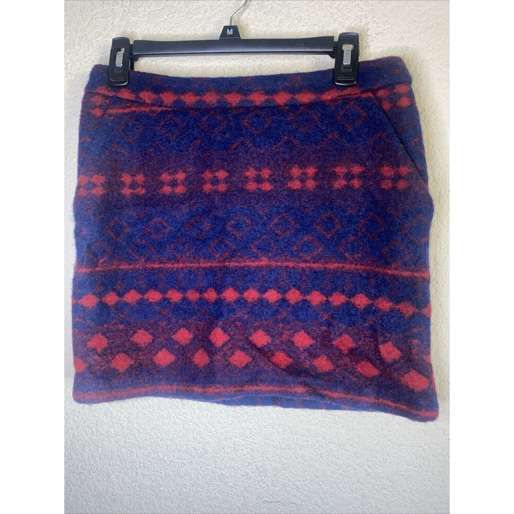 Forever 21 wool tweed Aztec Western Geometric mini skirt M gilmore country